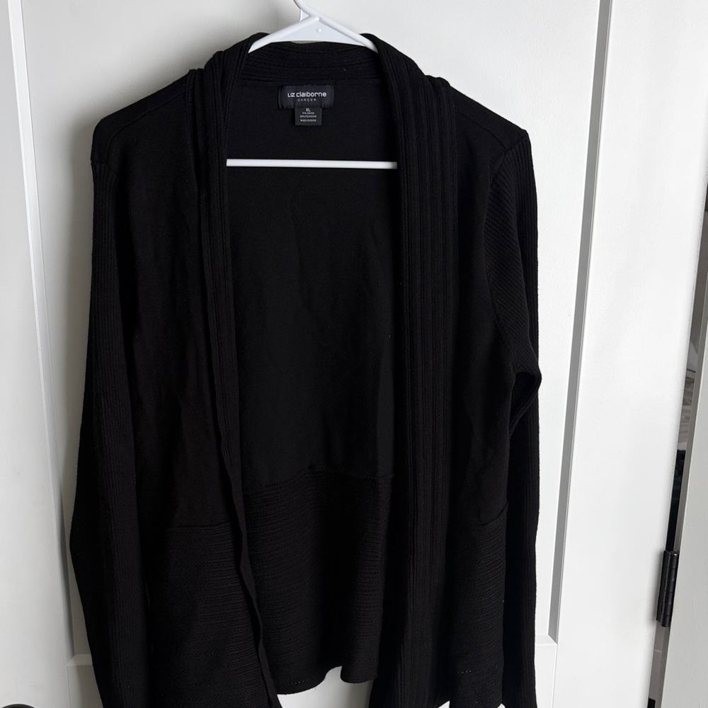 Liz Claiborne Black Knit Cardigan